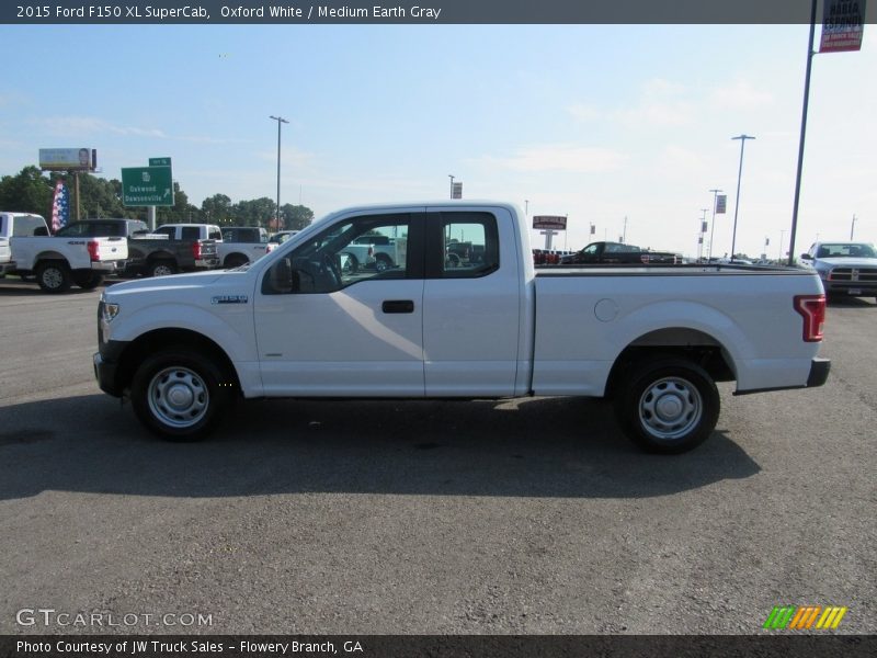 Oxford White / Medium Earth Gray 2015 Ford F150 XL SuperCab