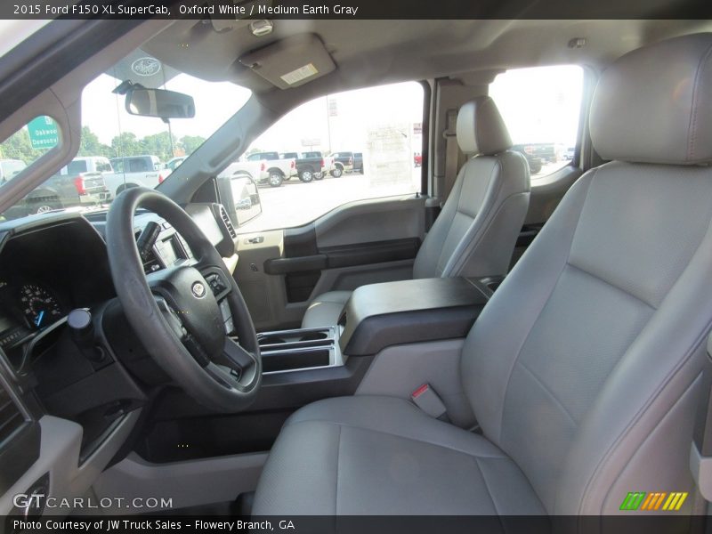 Oxford White / Medium Earth Gray 2015 Ford F150 XL SuperCab