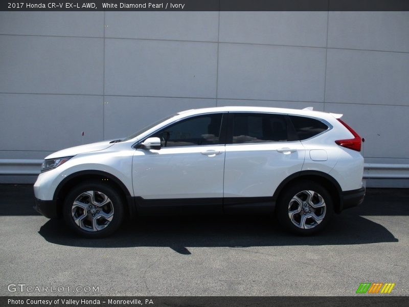 White Diamond Pearl / Ivory 2017 Honda CR-V EX-L AWD
