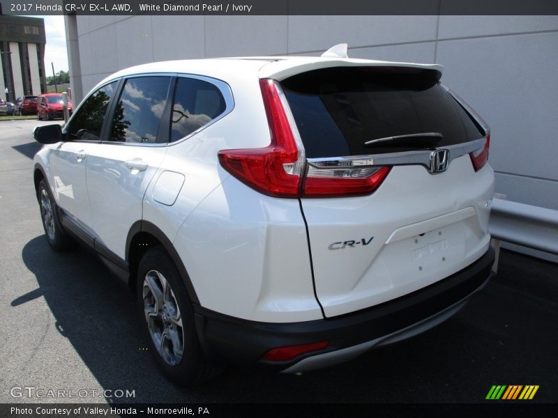 White Diamond Pearl / Ivory 2017 Honda CR-V EX-L AWD