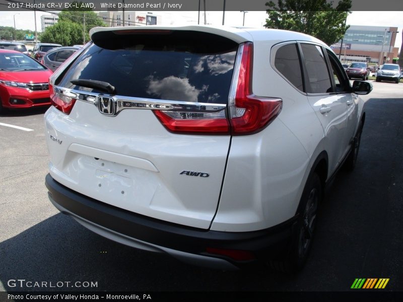White Diamond Pearl / Ivory 2017 Honda CR-V EX-L AWD