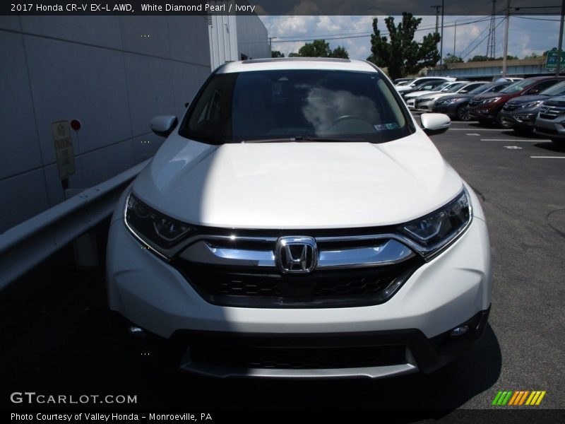 White Diamond Pearl / Ivory 2017 Honda CR-V EX-L AWD