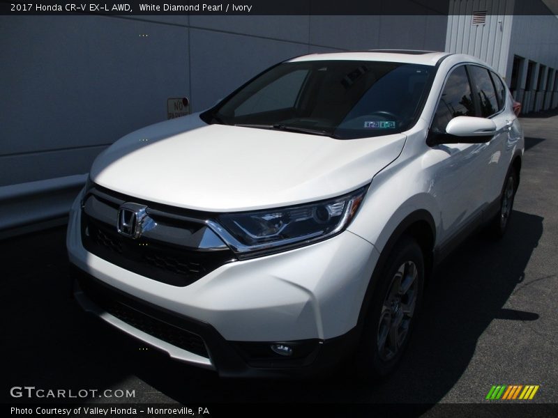 White Diamond Pearl / Ivory 2017 Honda CR-V EX-L AWD