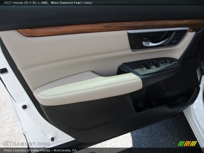 White Diamond Pearl / Ivory 2017 Honda CR-V EX-L AWD