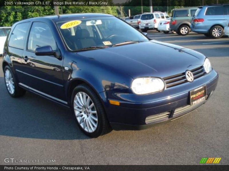 Indigo Blue Metallic / Black/Grey 2005 Volkswagen GTI 1.8T