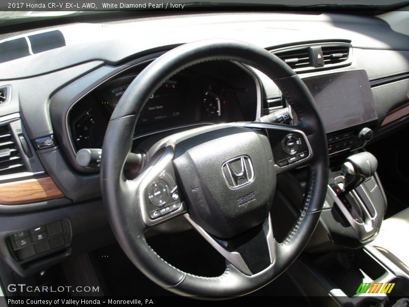 White Diamond Pearl / Ivory 2017 Honda CR-V EX-L AWD