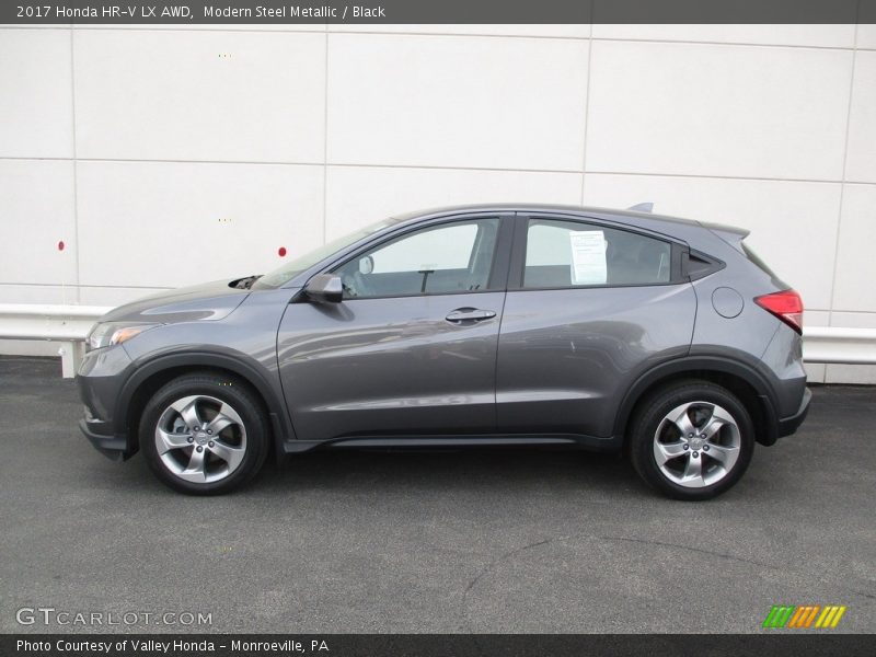 Modern Steel Metallic / Black 2017 Honda HR-V LX AWD