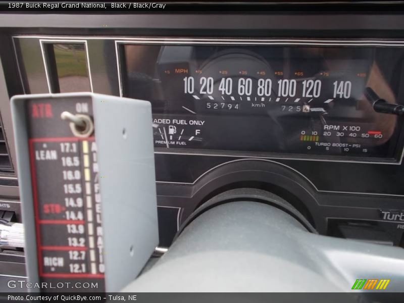 Black / Black/Gray 1987 Buick Regal Grand National