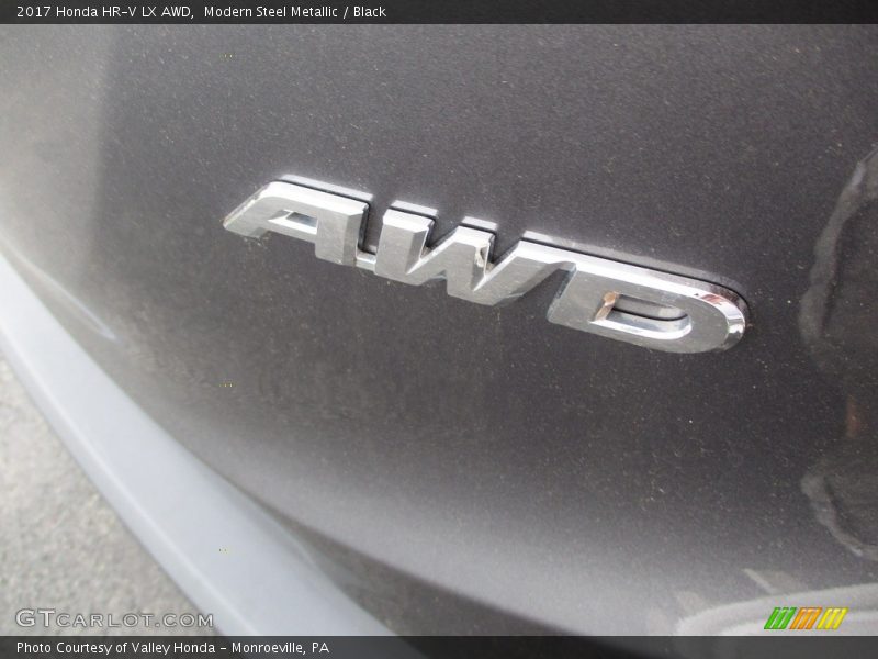 Modern Steel Metallic / Black 2017 Honda HR-V LX AWD