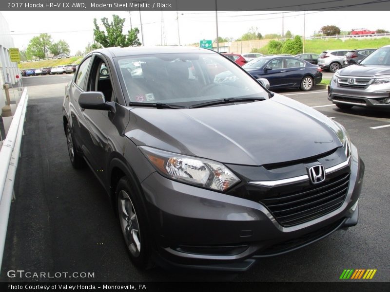 Modern Steel Metallic / Black 2017 Honda HR-V LX AWD