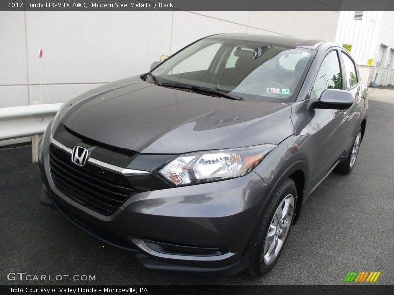 Modern Steel Metallic / Black 2017 Honda HR-V LX AWD