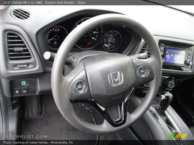 Modern Steel Metallic / Black 2017 Honda HR-V LX AWD