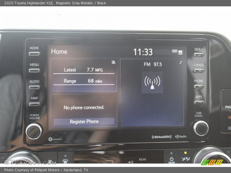 Magnetic Gray Metallic / Black 2020 Toyota Highlander XLE