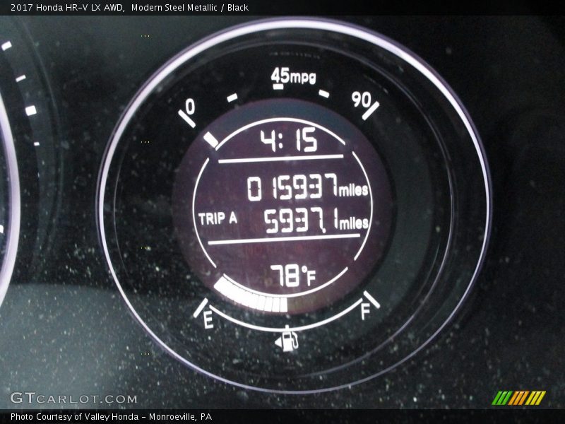 Modern Steel Metallic / Black 2017 Honda HR-V LX AWD
