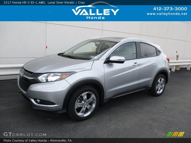 Lunar Silver Metallic / Gray 2017 Honda HR-V EX-L AWD