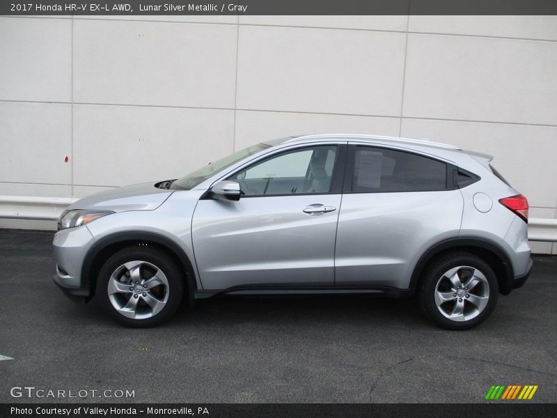 Lunar Silver Metallic / Gray 2017 Honda HR-V EX-L AWD