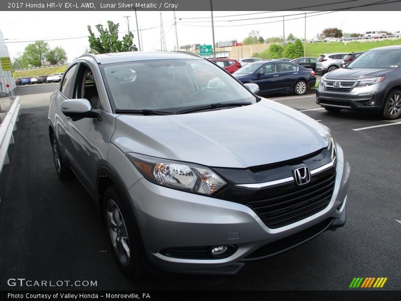 Lunar Silver Metallic / Gray 2017 Honda HR-V EX-L AWD