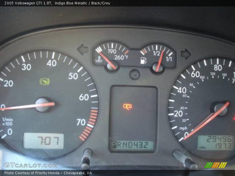 Indigo Blue Metallic / Black/Grey 2005 Volkswagen GTI 1.8T