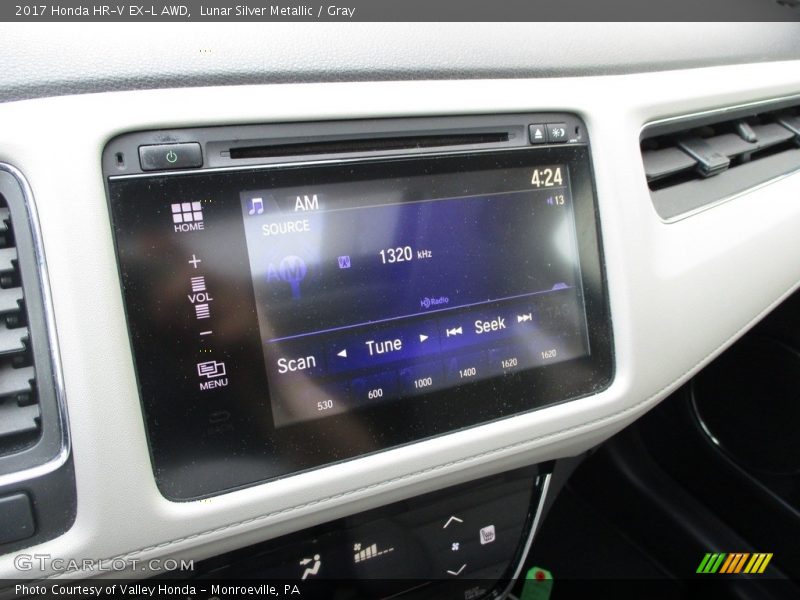 Lunar Silver Metallic / Gray 2017 Honda HR-V EX-L AWD