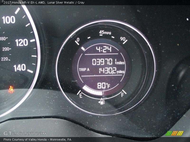 Lunar Silver Metallic / Gray 2017 Honda HR-V EX-L AWD