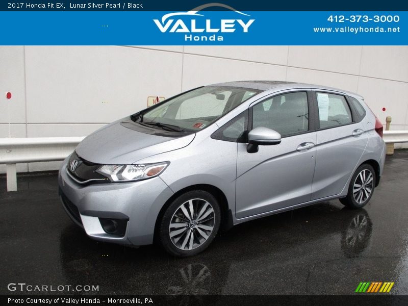 Lunar Silver Pearl / Black 2017 Honda Fit EX