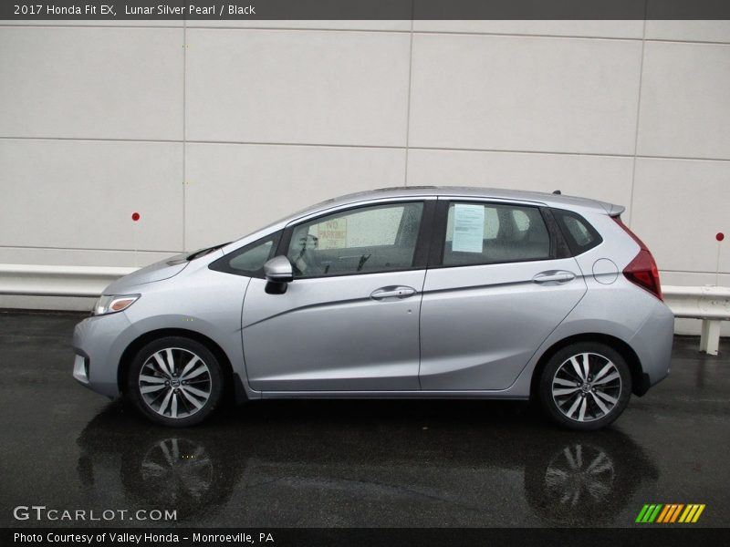 Lunar Silver Pearl / Black 2017 Honda Fit EX