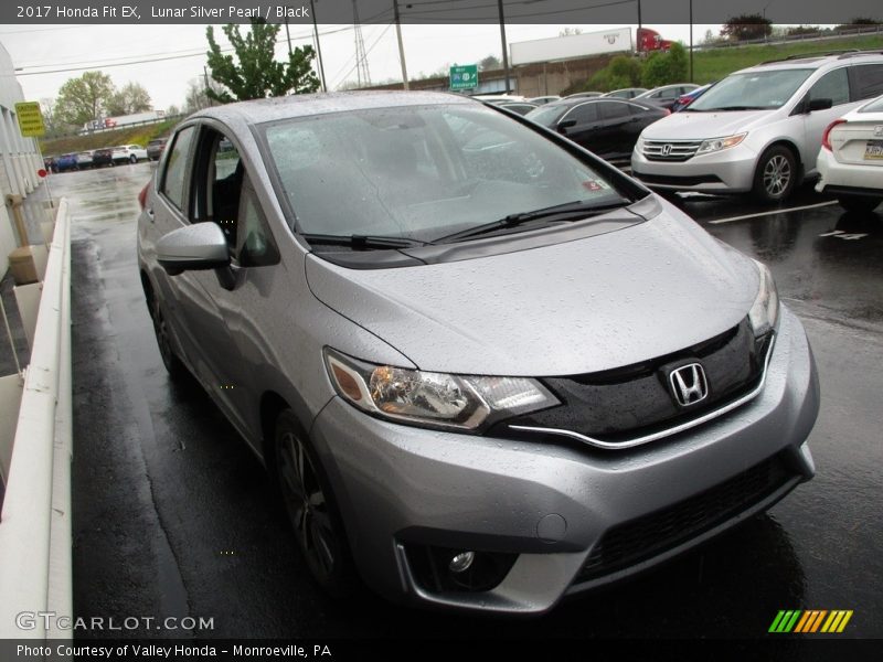 Lunar Silver Pearl / Black 2017 Honda Fit EX