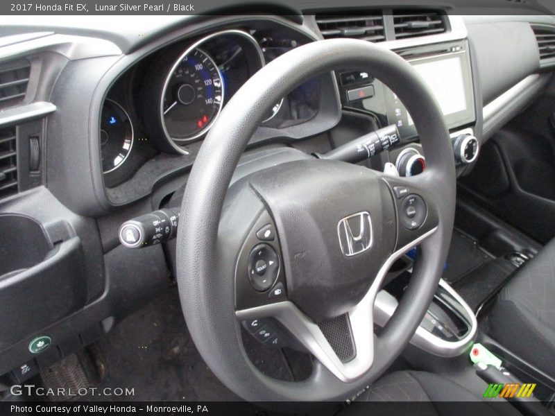 Lunar Silver Pearl / Black 2017 Honda Fit EX