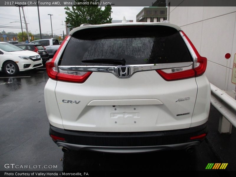 White Diamond Pearl / Ivory 2017 Honda CR-V Touring AWD