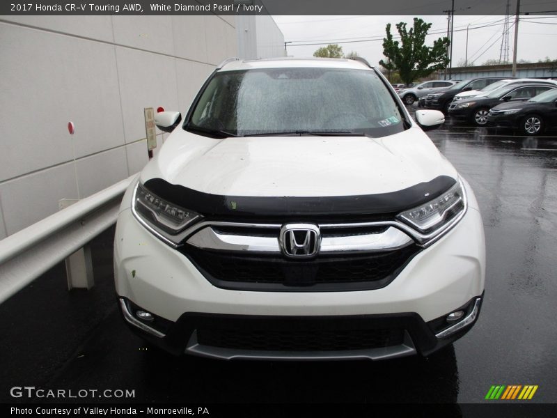 White Diamond Pearl / Ivory 2017 Honda CR-V Touring AWD
