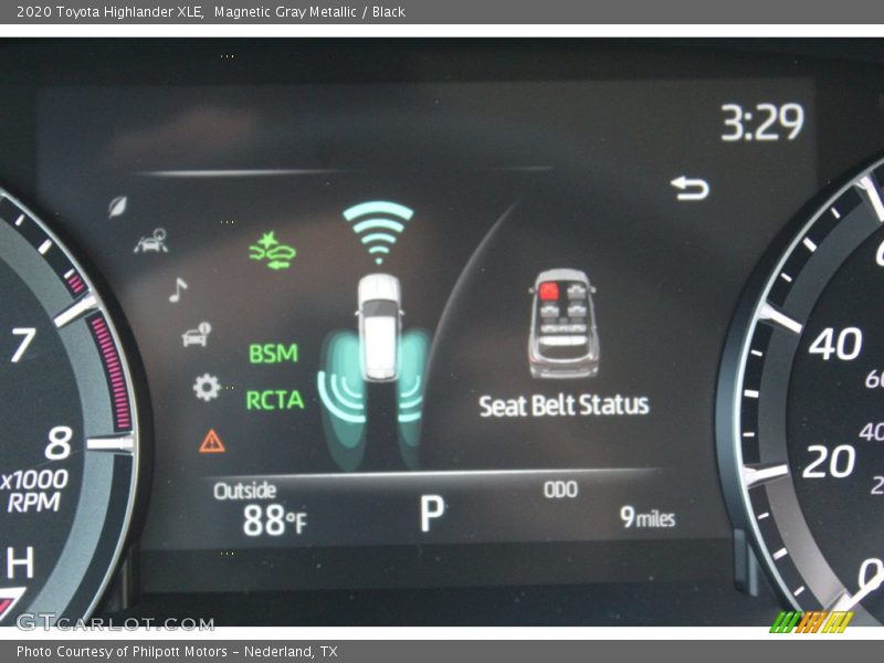 Magnetic Gray Metallic / Black 2020 Toyota Highlander XLE
