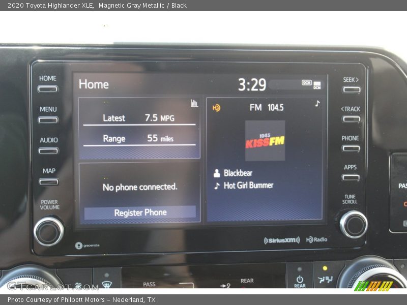 Magnetic Gray Metallic / Black 2020 Toyota Highlander XLE