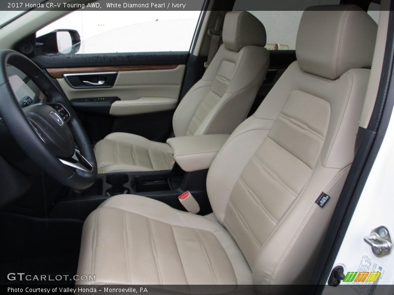 White Diamond Pearl / Ivory 2017 Honda CR-V Touring AWD