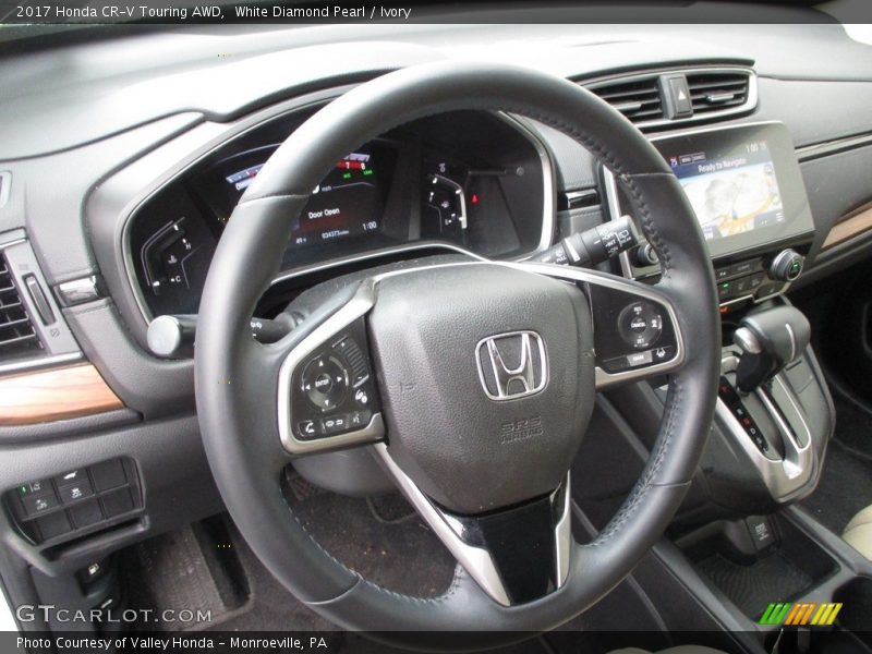 White Diamond Pearl / Ivory 2017 Honda CR-V Touring AWD