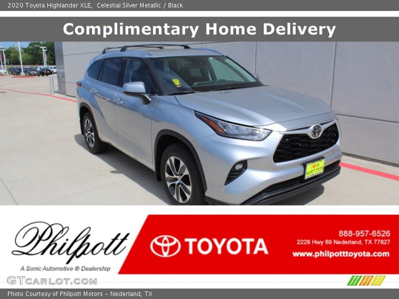 Celestial Silver Metallic / Black 2020 Toyota Highlander XLE