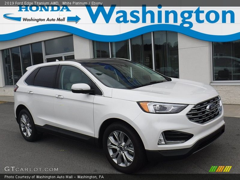 White Platinum / Ebony 2019 Ford Edge Titanium AWD