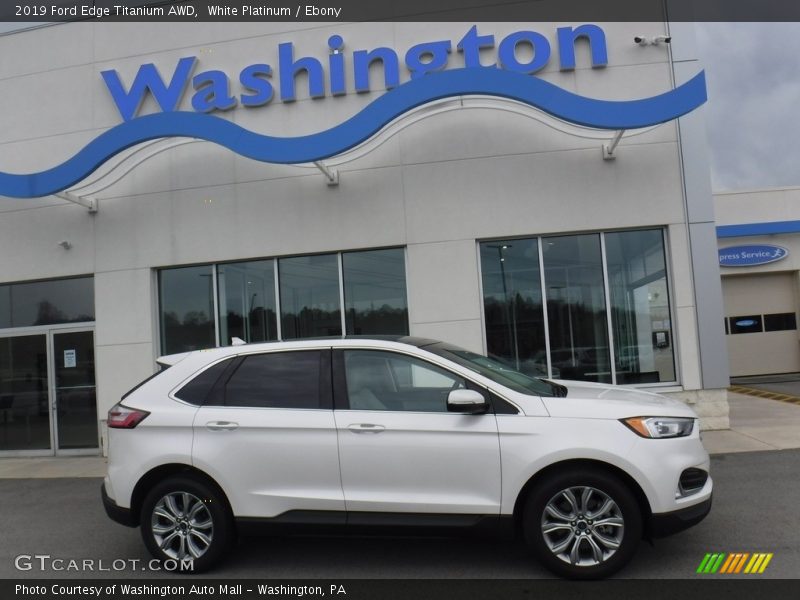 White Platinum / Ebony 2019 Ford Edge Titanium AWD