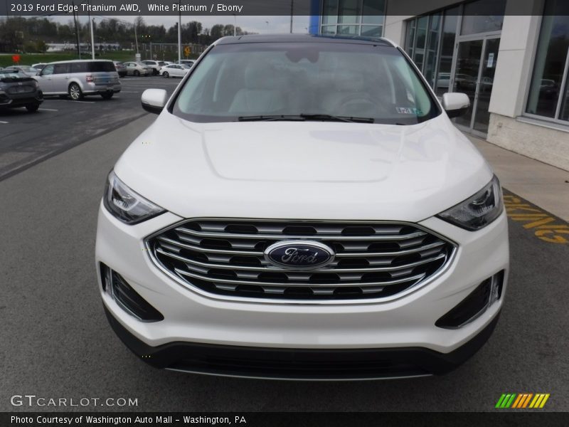 White Platinum / Ebony 2019 Ford Edge Titanium AWD