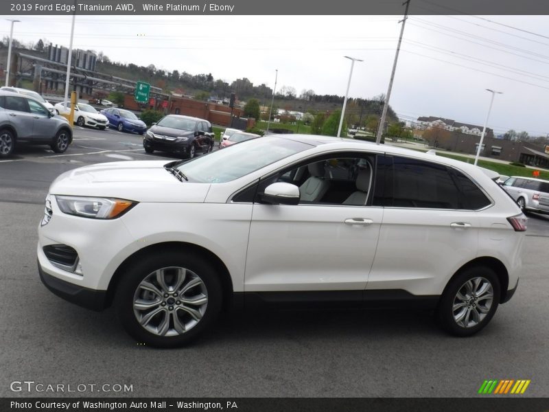 White Platinum / Ebony 2019 Ford Edge Titanium AWD