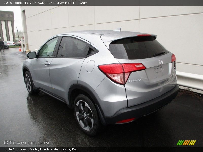 Lunar Silver Metallic / Gray 2018 Honda HR-V EX AWD