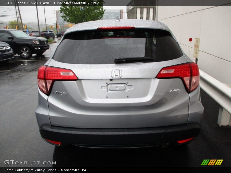 Lunar Silver Metallic / Gray 2018 Honda HR-V EX AWD