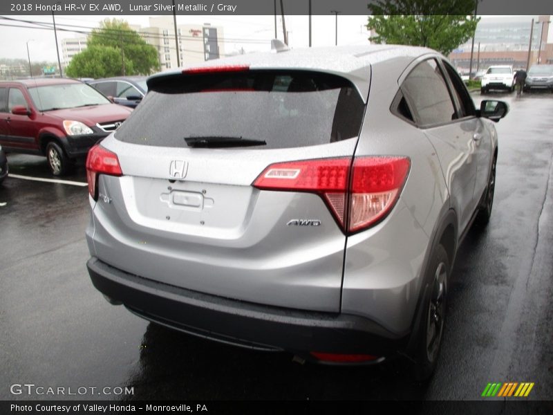 Lunar Silver Metallic / Gray 2018 Honda HR-V EX AWD