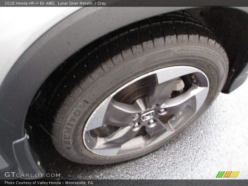 Lunar Silver Metallic / Gray 2018 Honda HR-V EX AWD