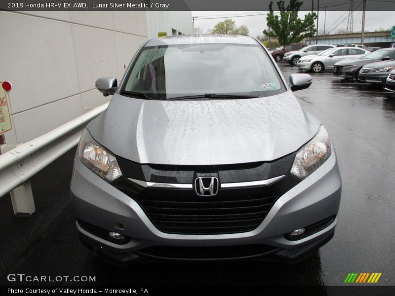Lunar Silver Metallic / Gray 2018 Honda HR-V EX AWD
