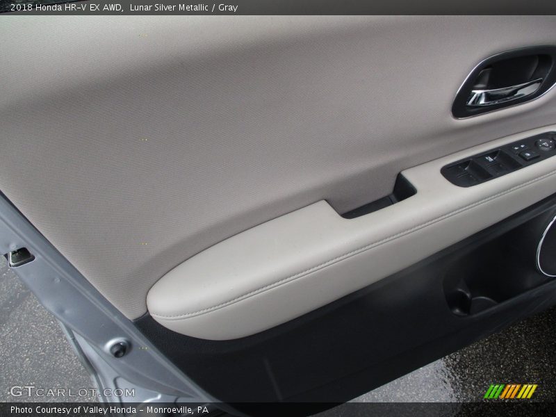 Lunar Silver Metallic / Gray 2018 Honda HR-V EX AWD