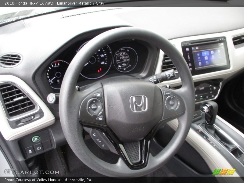 Lunar Silver Metallic / Gray 2018 Honda HR-V EX AWD