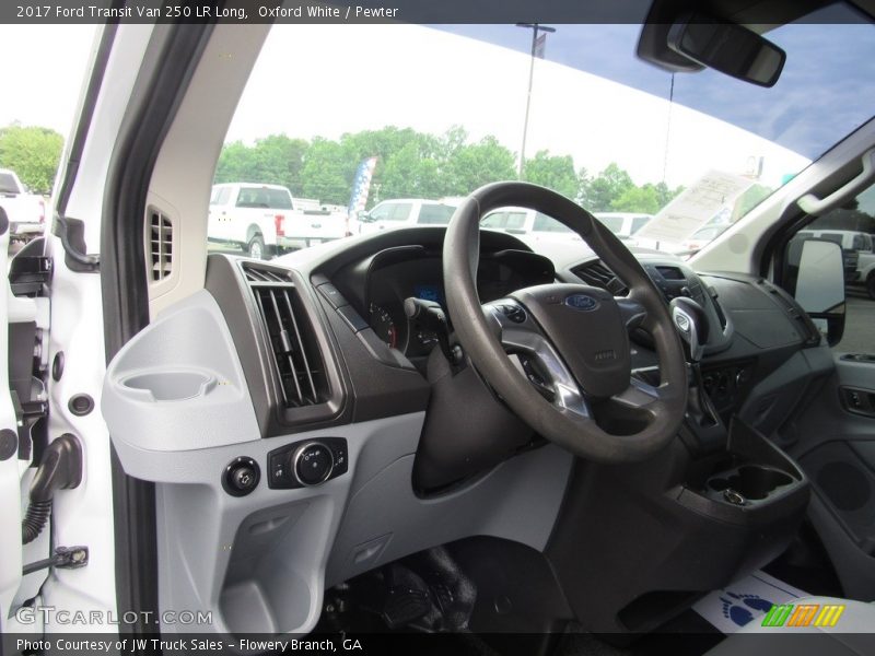 Oxford White / Pewter 2017 Ford Transit Van 250 LR Long
