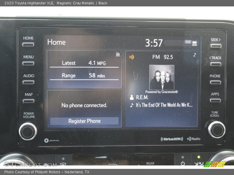 Magnetic Gray Metallic / Black 2020 Toyota Highlander XLE
