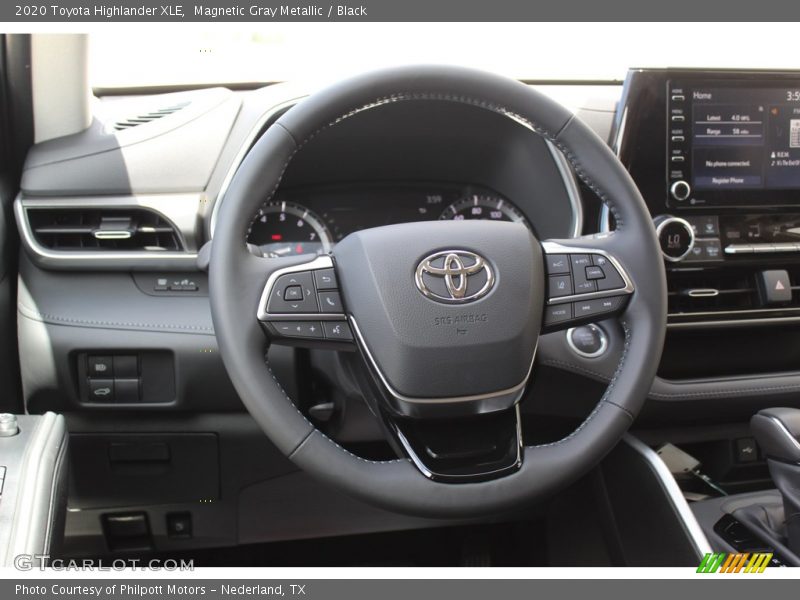 Magnetic Gray Metallic / Black 2020 Toyota Highlander XLE