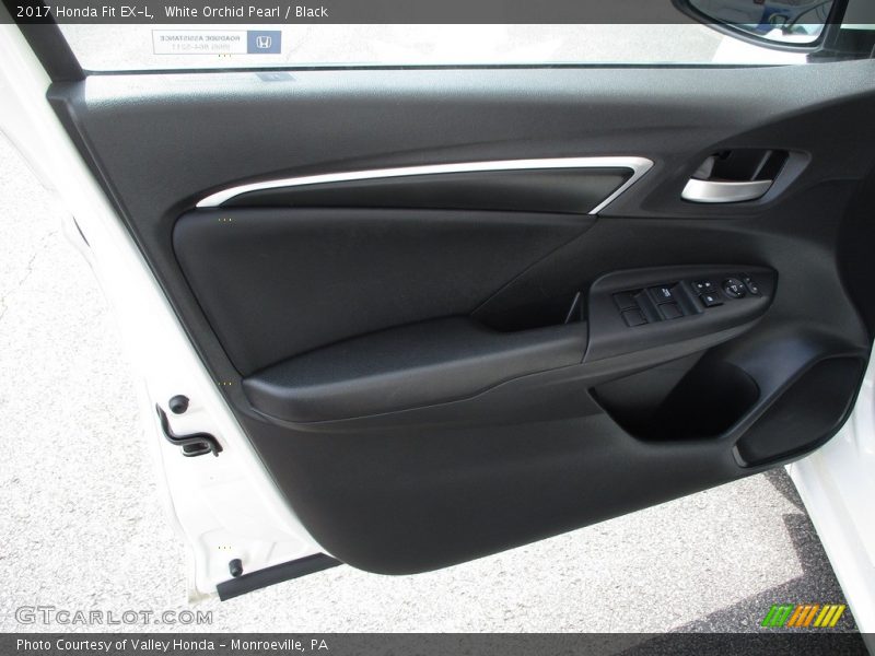 White Orchid Pearl / Black 2017 Honda Fit EX-L